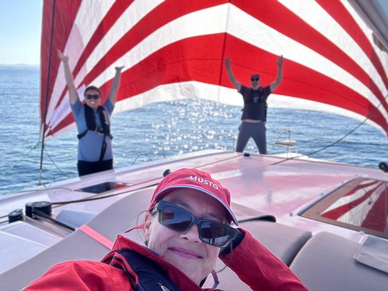 Perfect spinnaker day off the coast of Portugal. Passage: Lagos & Portimao to Tavilla, Portugal - photo © Kim Lawler
