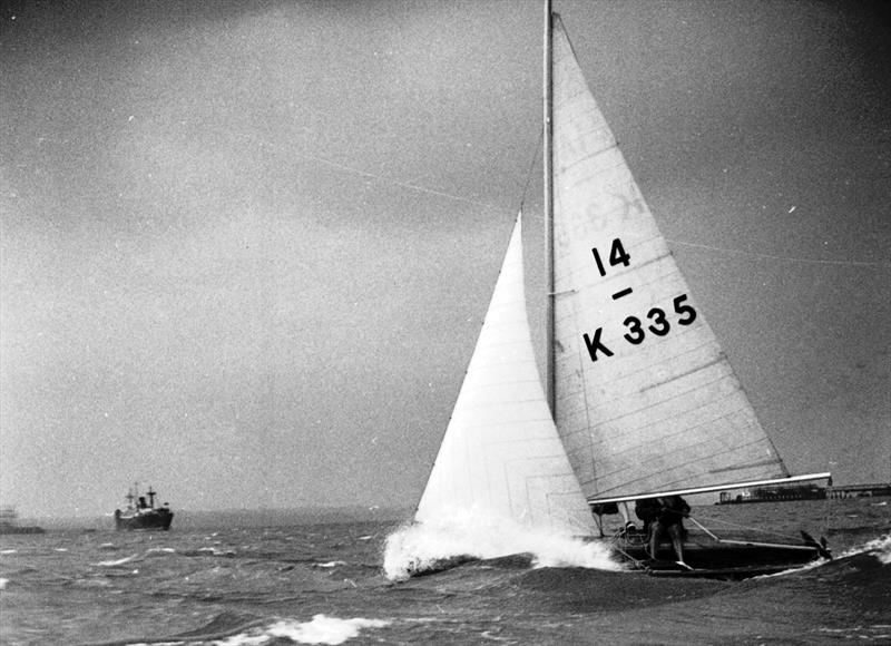 Owner Max Johnson, with designer John Westell out on the wire, take Coronet on her first test sail at Warsash photo copyright G. Westell taken at Warsash Sailing Club and featuring the Classic & Vintage Dinghy class