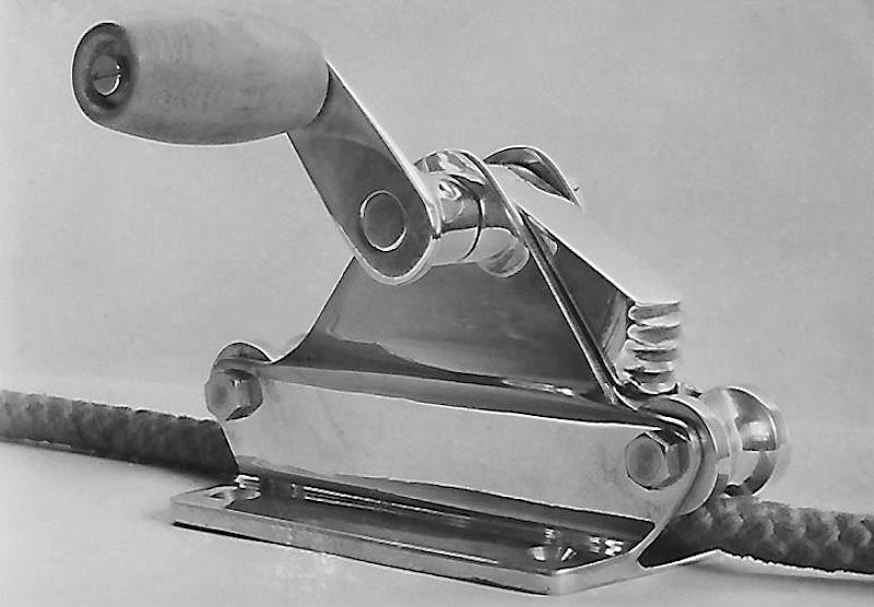 Jib sheet cleat developed for single-handed sailing in the Firefly (late 1947) photo copyright Currey Family taken at  and featuring the Classic & Vintage Dinghy class