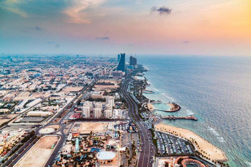 Jeddah coastline photo copyright Shutterstock taken at  and featuring the  class