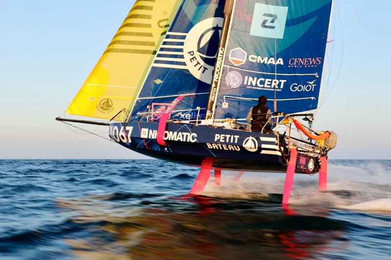 Benoit Marie's foiling Classe Mini - photo © Sam Cade