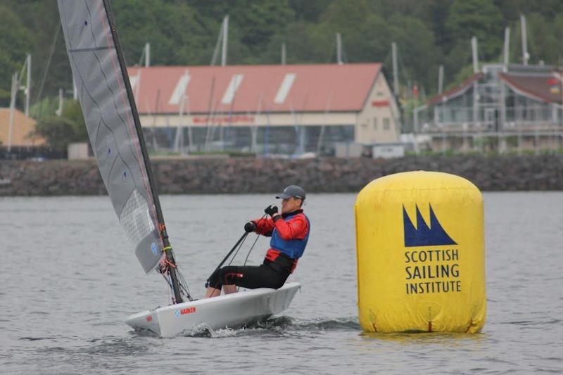 Jon Bassett wins the D-Zero class in the Harken One Design Regatta at Largs photo copyright Zoe Linton taken at Largs Sailing Club and featuring the D-Zero class