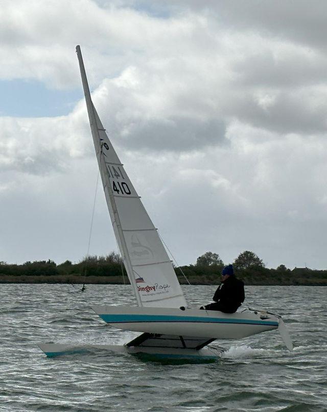 Andrew Dowley during the Dart 15 TT at Marconi photo copyright Howard Rogers taken at Marconi Sailing Club and featuring the Dart 15 class