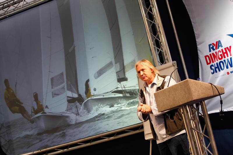 David Henshall talking at the Dinghy Show photo copyright Paul Wyeth / RYA taken at RYA Dinghy Show and featuring the Dinghy class