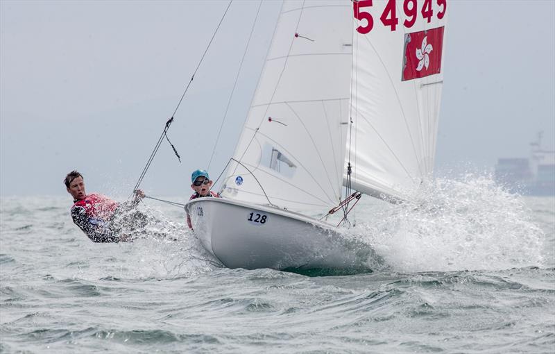 420 power reach. Duncan Gregor and Matthew Clark. Hong Kong Raceweek 2019 photo copyright RHKYC / Guy Nowell taken at Royal Hong Kong Yacht Club and featuring the Dinghy class