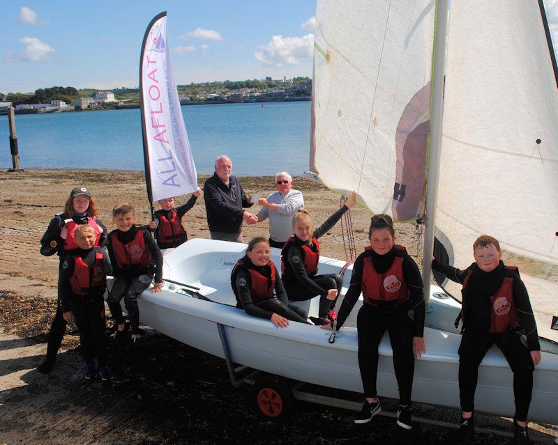 Neyland Town Council rep, Mike Harry and Neyland YC Commodore, Keith Howell - The All Afloat project gives children at Neyland CP School a chance to try sailing photo copyright WYA taken at Neyland Yacht Club and featuring the Dinghy class