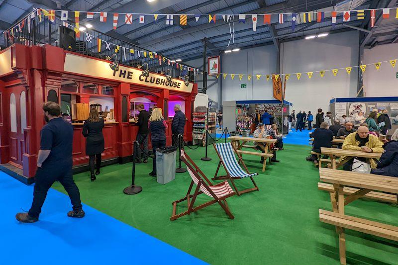 The Clubhouse at the RYA Dinghy & Watersports Show 2022 photo copyright Mark Jardine / YachtsandYachting.com taken at RYA Dinghy Show and featuring the Dinghy class