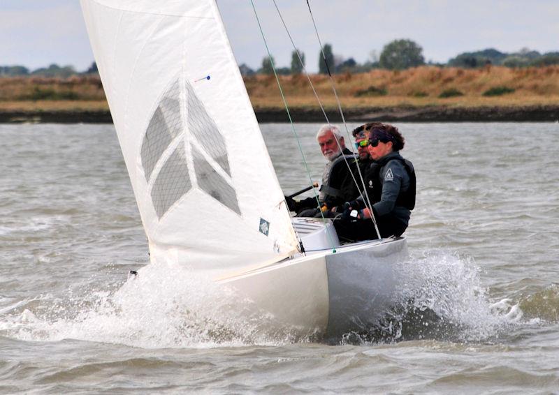 Ian Gray on Burnham Week 2022 Day 3 photo copyright Alan Hanna taken at Burnham Sailing Club and featuring the Dragon class