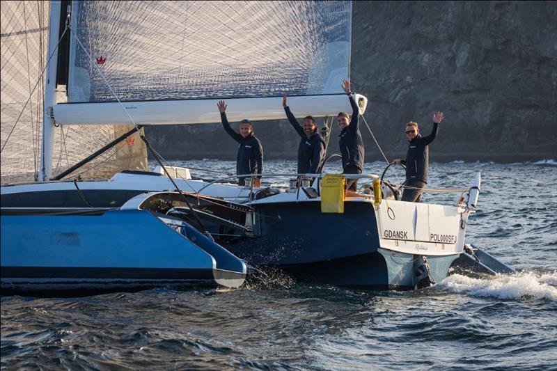 Khaleesi celebrates getting to Muscat - photo © Mikey Brignall / DOSC / Sarozz Jung