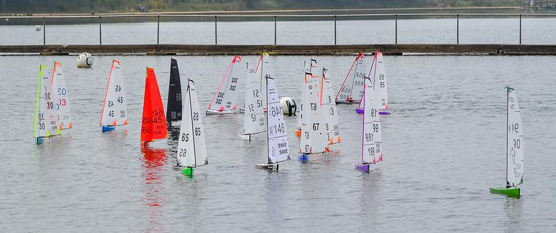 A Fleet racing during the DF65 Nationals at Poole photo copyright Sue Brown taken at Poole Radio Yacht Club and featuring the RG65 class