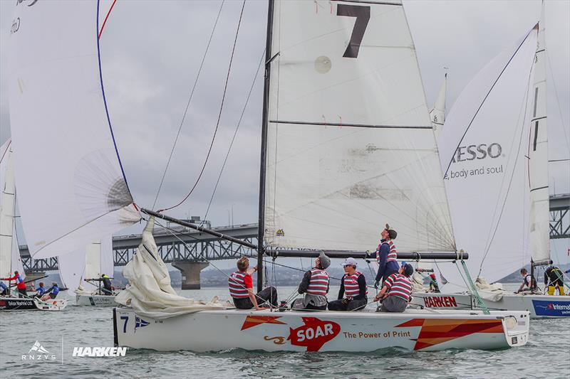 Westlake Red - NZ National Secondary Schools Keelboat Championship - May 2021 photo copyright Andrew Delves taken at Royal New Zealand Yacht Squadron and featuring the Elliott 6m class