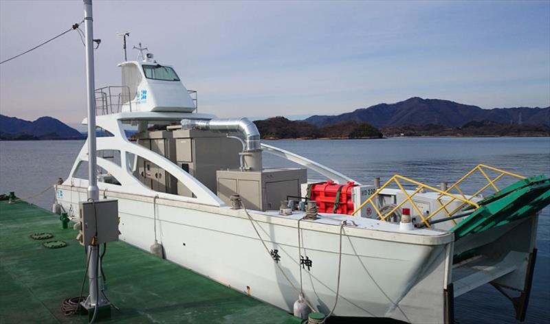 The test boat used in a project to develop the framework of the safety guidelines for hydrogen fuel cell ships. photo copyright Yanmar Marine taken at  and featuring the Environment class