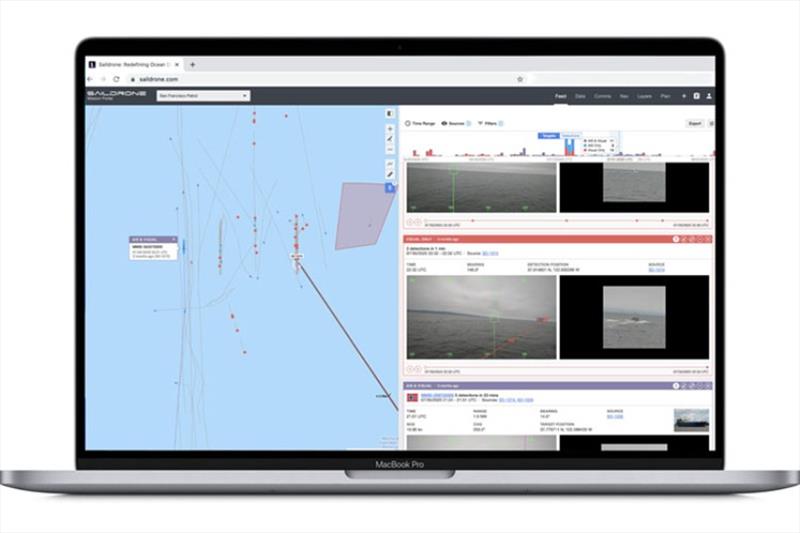 Real-time data and target detections delivered via the Saildrone Mission Portal. - photo © Saildrone
