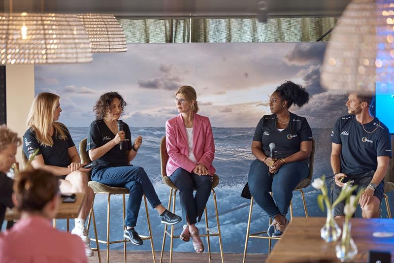 Team Malizia and Farah Obaidullah at a panel debate during The Ocean Race in June 2023 - photo © Felix Diemer / Team Malizia