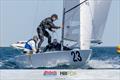 Andy Beadsworth, Brian Ledbetter & Ben Lamb on day 5 of the 2024 Etchells World Championships © Suellen Hurling for Live Sail Die and Down Under Sail