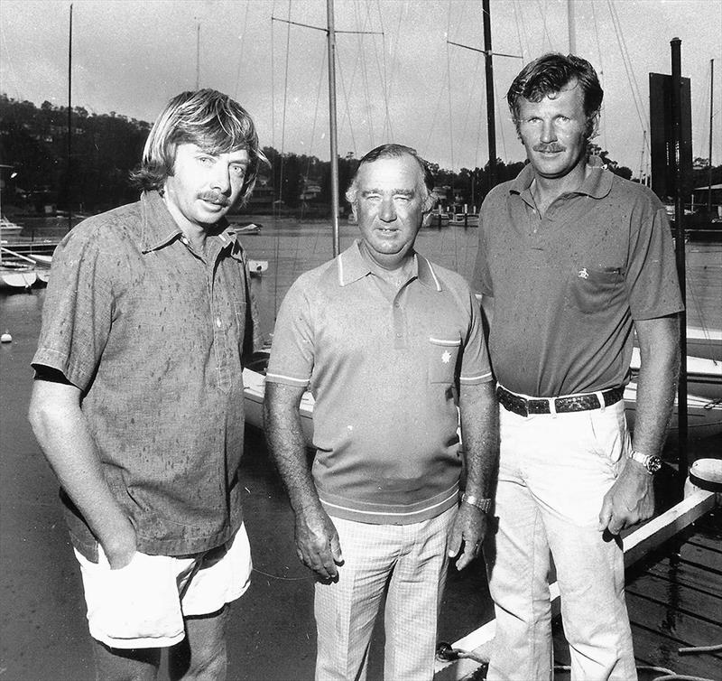 (l-r) John Stanley, Frank Tolhurst, Norm Hyett, the first Austraalian team to win the world Etchells Championship, 1977 photo copyright Archive taken at Australian 18 Footers League and featuring the Etchells class