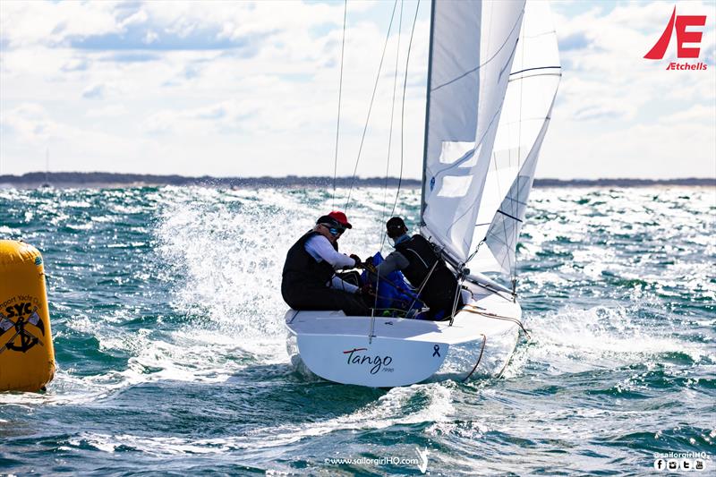 Tango ducking for cover - 2022 Gold Coast and Australasian Etchells Championship photo copyright Nic Douglass @sailorgirlhq taken at  and featuring the Etchells class