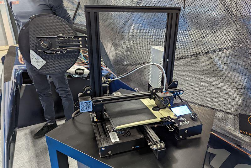 F101 class do a little 3D printing at the RYA Dinghy & Watersports Show 2022 photo copyright Mark Jardine / YachtsandYachting.com taken at RYA Dinghy Show and featuring the F101 class