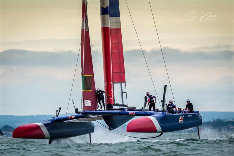 Cowes SailGP practise racing on Thursday evening - photo © Sam Kurtul / www.worldofthelens.co.uk