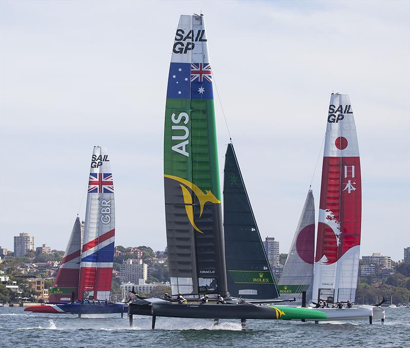 You know you're doing well when you're heading down and they're still heading up photo copyright John Curnow taken at Royal Sydney Yacht Squadron and featuring the F50 class