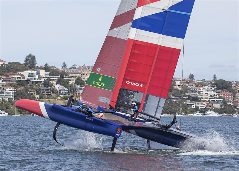 Wheelie from Team GBR photo copyright John Curnow taken at Royal Sydney Yacht Squadron and featuring the F50 class
