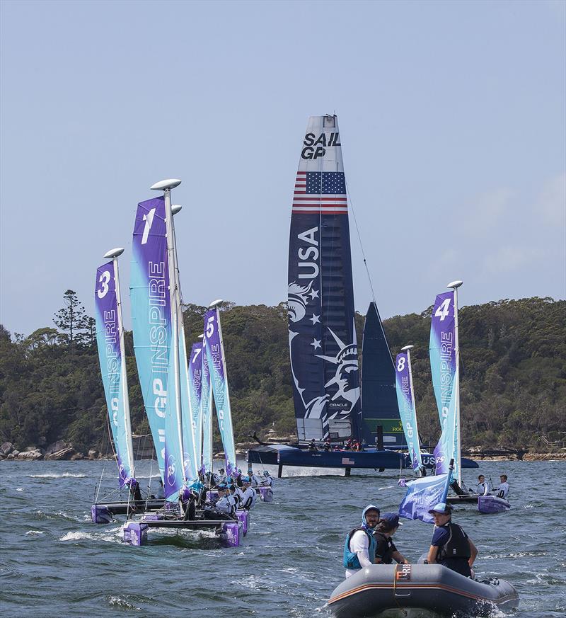 SailGP - RS Cat 14s and the Team USA F50 - photo © John Curnow