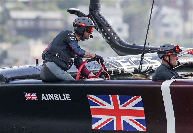 Ben Ainslie, helmsman of Great Britain SailGP Team, pilots the Great Britain SailGP Team presented by INEOS - SailGP - Sydney - Season 2 - February 2020 - Sydney, Australia - photo © Eloi Stichelbaut /SailGP