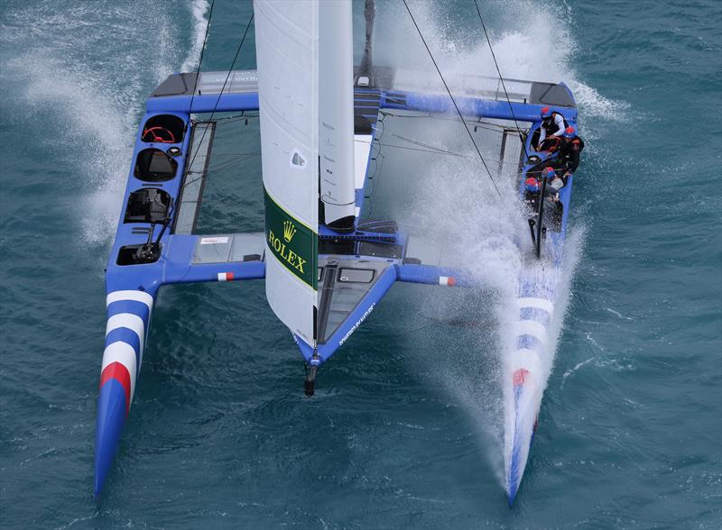 France SailGP Team helmed by Billy Besson in action on Race Day 2 of Bermuda SailGP  photo copyright Simon Bruty/SailGP taken at Yacht Club de France and featuring the F50 class