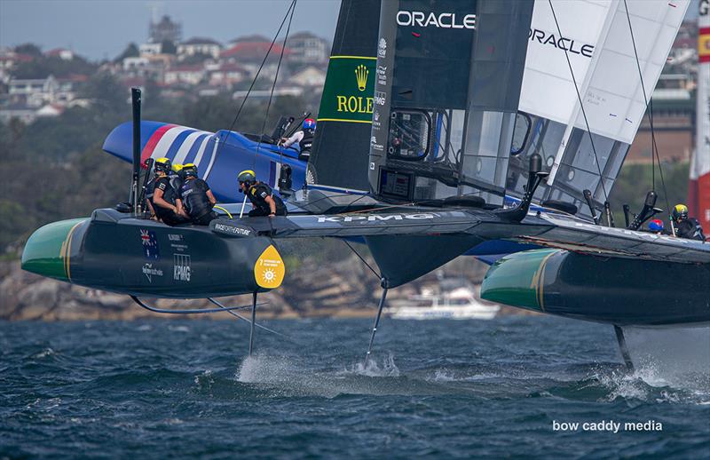 Team France takes flight beside the Australians - photo © Bow Caddy Media