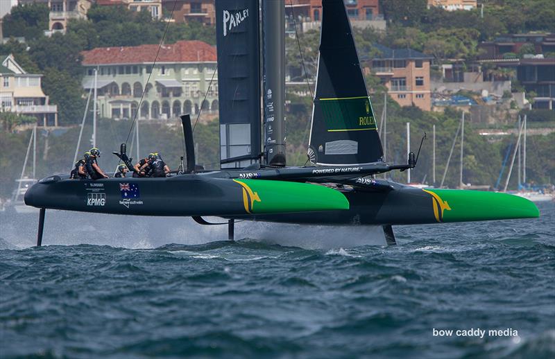 Australia SailGP Team on the home stretch - photo © Bow Caddy Media