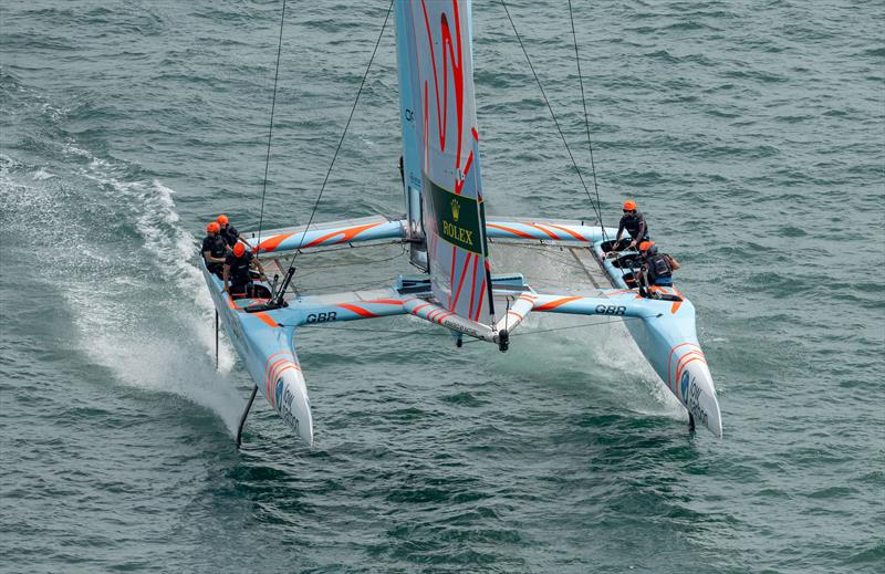 Great Britain SailGP Team helmed by Ben Ainslie in action on Race Day 2 of the Singapore Sail Grand Prix presented by the Singapore Tourism Board - photo © Ian Walton for SailGP