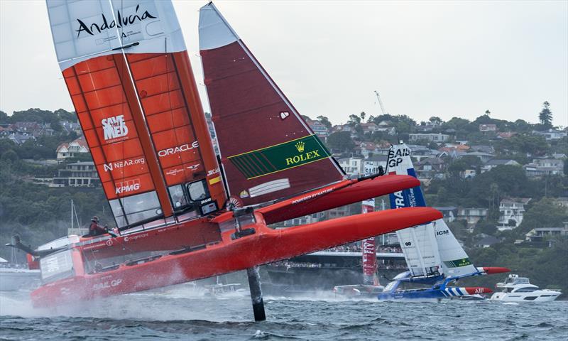 Spain SailGP Team helmed by Diego Botin on Race Day 1 of the KPMG Australia Sail Grand Prix in Sydney, Australia - photo © Chloe Knott for SailGP