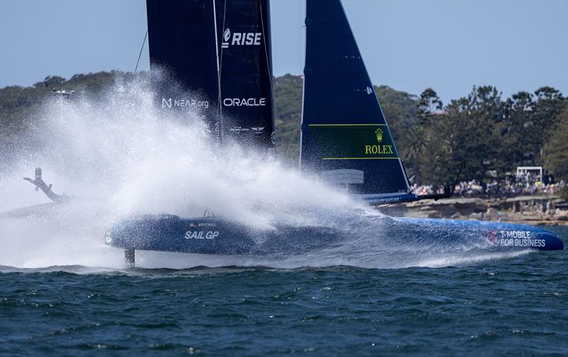 USA SailGP Team helmed by Jimmy Spithill on Race Day 1 of the KPMG Australia Sail Grand Prix in Sydney photo copyright Felix Diemer for SailGP taken at Royal Sydney Yacht Squadron and featuring the F50 class