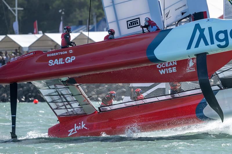 Canada SailGP Team in action on Race Day 1 of the ITM New Zealand Sail Grand Prix in Christchurch, photo copyright Ricardo Pinto/SailGP taken at Naval Point Club Lyttelton and featuring the F50 class