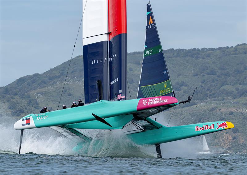 USA SailGP Team helmed by Taylor Canfield on Race Day 1 of the Oracle San Francisco Sail Grand Prix - photo © Felix Diemer for SailGP