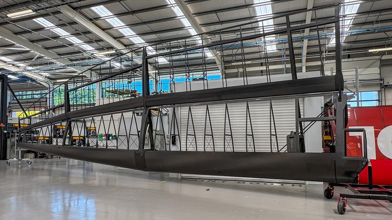 Wingsail awaiting skinning before being broken down into sections - SailGP Technologies - July 16, 2025 - photo © Richard Gladwell - Sail-World.com/nz