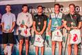 Top five, left to right, at the 2017 U23 Finn Worlds at Lake Balaton © Robert Deaves