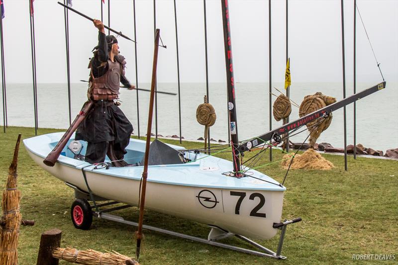 2017 Opel Finn Gold Cup Opening Ceremony at Lake Balaton photo copyright Robert Deaves taken at Spartacus Sailing Club and featuring the Finn class