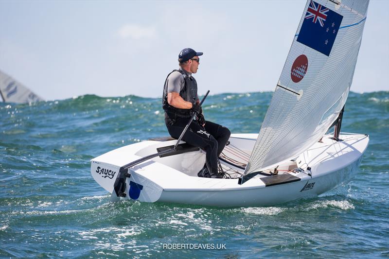 Josh Junior (NZL) - Finn Gold Cup - Porto, Portugal - May 2021 photo copyright Robert Deaves / Finn Class taken at Vilamoura Sailing and featuring the Finn class