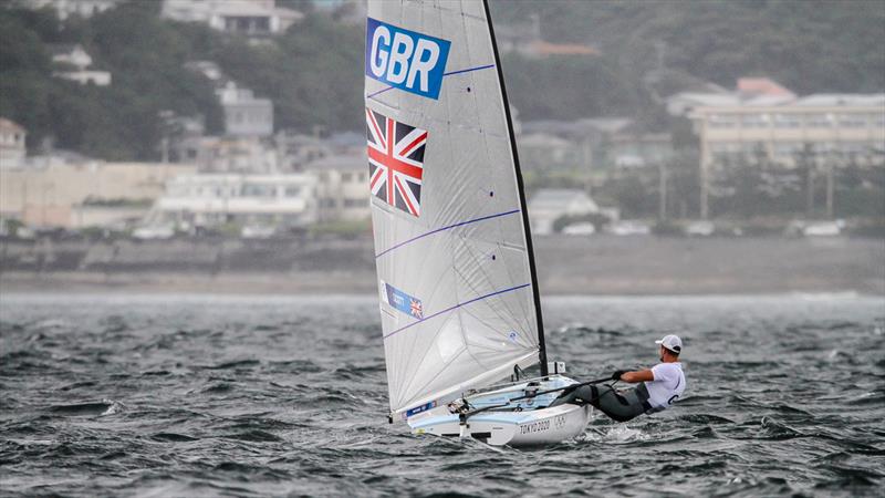 Tokyo2020 - Day 3 - July, 27, - Enoshima, Japan. Giles Scott (GBR) defending Olympic champion Finn class. - photo © Richard Gladwell - Sail-World.com / nz