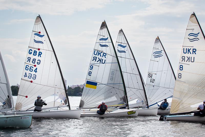 Sailing in Ukraine: Finn sailing at Obolon Yacht Club, Kyiv - photo © Ada Lesher