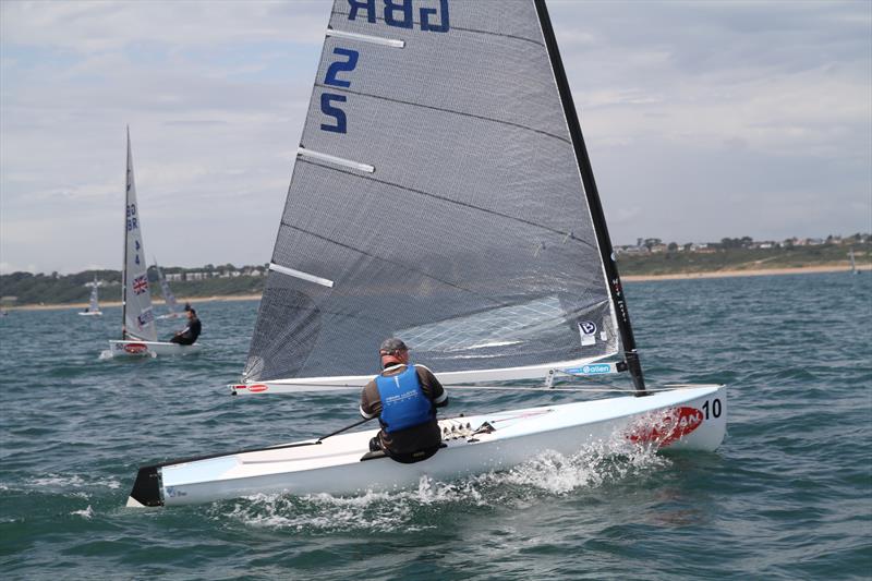 Allen Burrell during the Ronstan British Finn Nationals at Christchurch photo copyright Lotte Johnson & Gareth James taken at Christchurch Sailing Club and featuring the Finn class