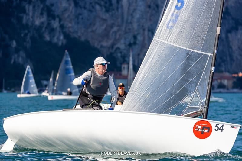 Finn European Masters at Campione del Garda photo copyright Robert Deaves taken at Campione Univela and featuring the Finn class