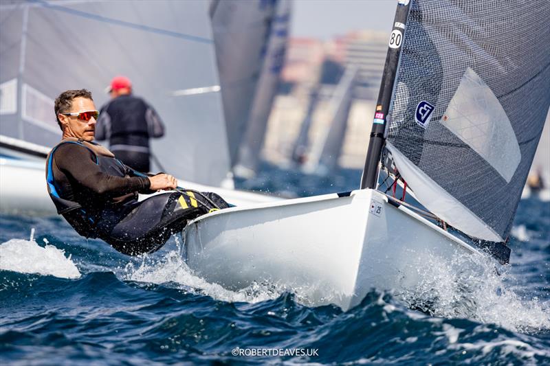 Valerian Lebrun, FRA - 2025 Open Finn European Championship - photo © Robert Deaves / www.robertdeaves.uk
