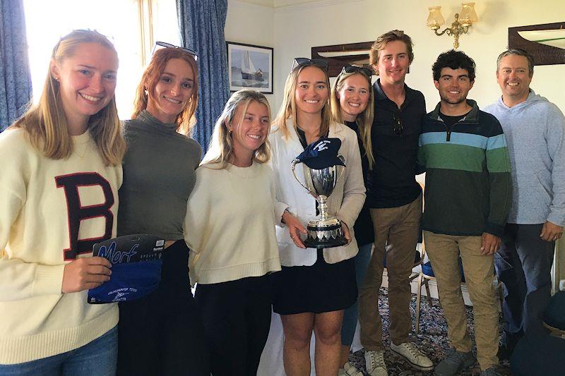 Team USA with loaned Fireflys compete in 3 days - Michelle Lahrkamp and Ciara Rodriguez Horan collect first and second trophies on the Round Puffin Race - Menai Strait Regattas photo copyright Liz Potter taken at Hoylake Sailing Club and featuring the Firefly class