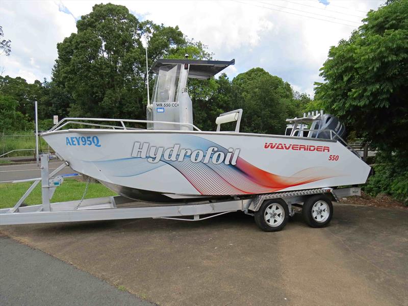 Fully retractable foils for towing and also running in shallow water photo copyright Waverider taken at  and featuring the Fishing boat class