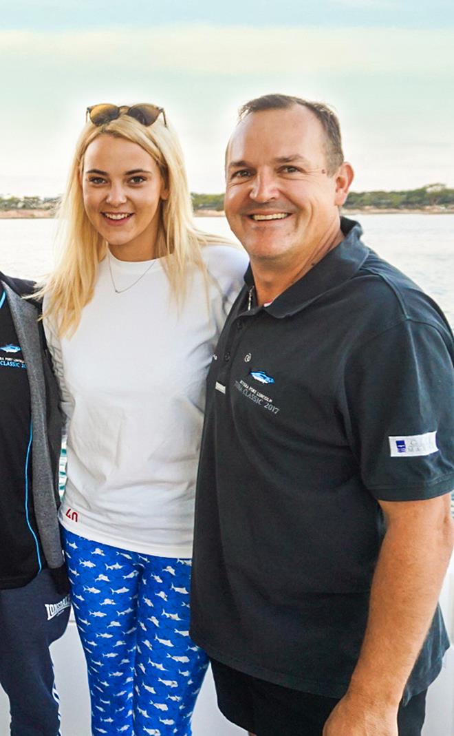 Tournament organisers Russell Bianco and Gabriella Gabbana - 2019 Riviera Port Lincoln Tuna Classic photo copyright Riviera Studio taken at  and featuring the Fishing boat class