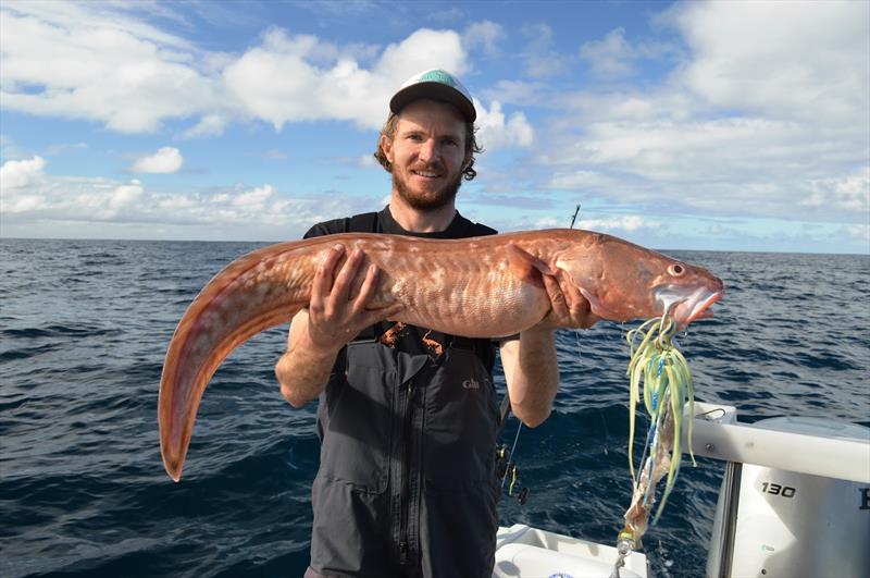 Toby Travers with a South Coast Pink Ling - photo © Carl Hyland