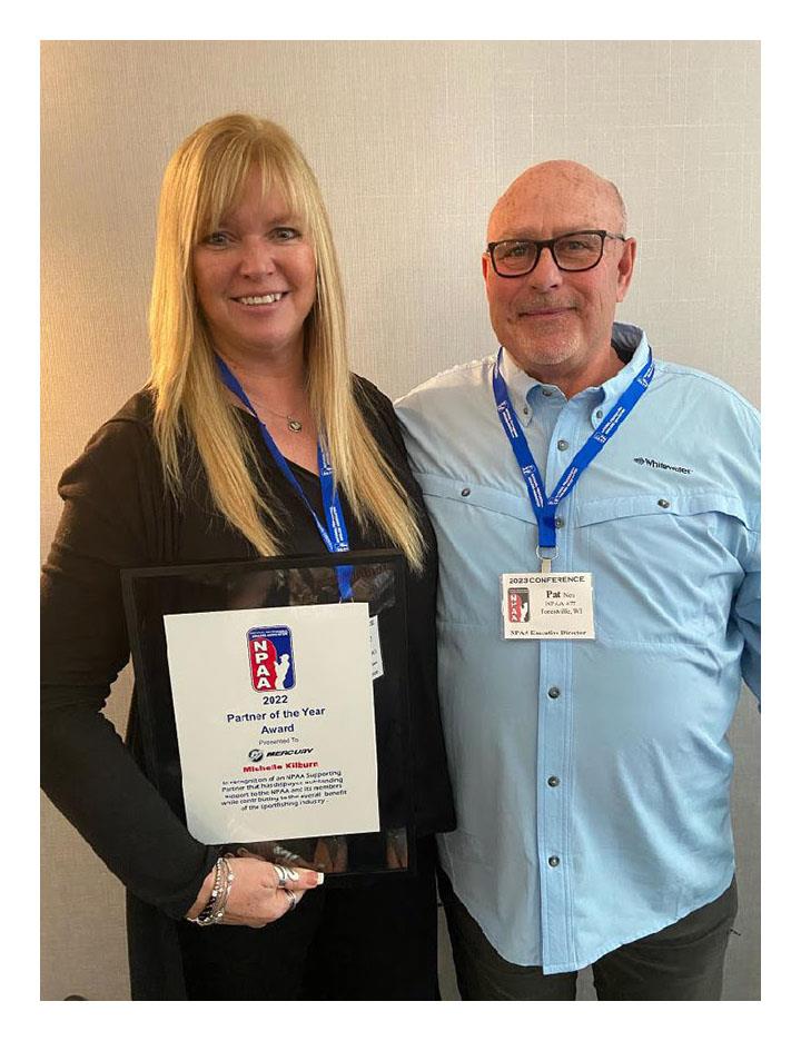 Mercury Tournament Manager Michelle Kilburn and NPAA President Pat Neu - photo © National Professional Anglers Association