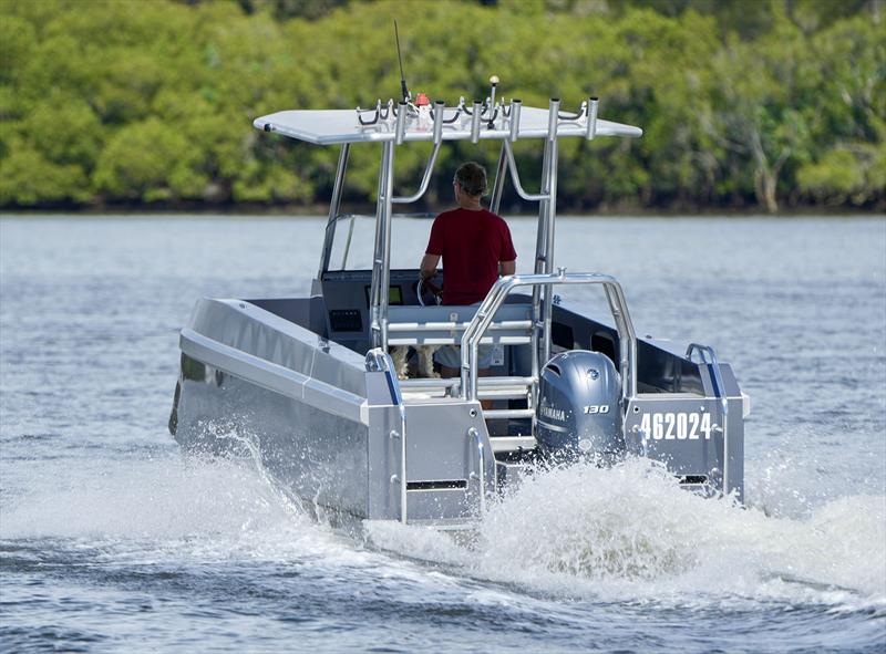 Tomahawk, a single engine, asymmetric hull catamaran photo copyright Blue Diamond Marine taken at  and featuring the Fishing boat class